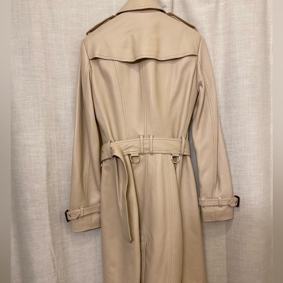 Burberry London beige cream leather trench coat - Picture 10 of 13